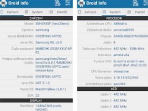 Aplikace Droid Hardware Info