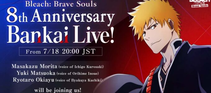 KLab Inc. oznámil oslavu 8. výročí hry Bleach: Brave Souls s vystoupením oblíbených dabérů a soutěží o originální suvenýry