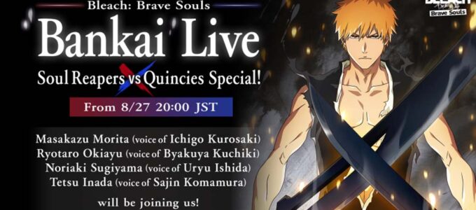 "Bleach: Brave Souls připravuje epický livestream souboj mezi Soul Reaper a Quincy!"