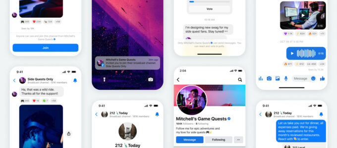 Facebook a Messenger brzy získají funkci vysílacích kanálů, oznámil Meta.