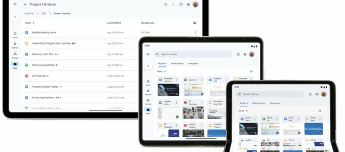 Google Drive uživatelé vlastnící Android rozkládací zařízení a tablety se budou nyní snadněji pracovat s aplikací.