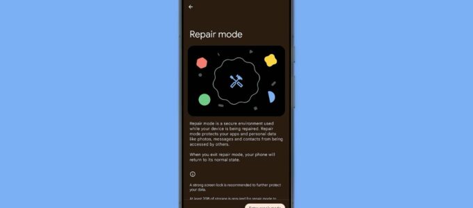 Google Pixel má nový "Režim opravy", který chrání vaše soukromí při odeslání za servis