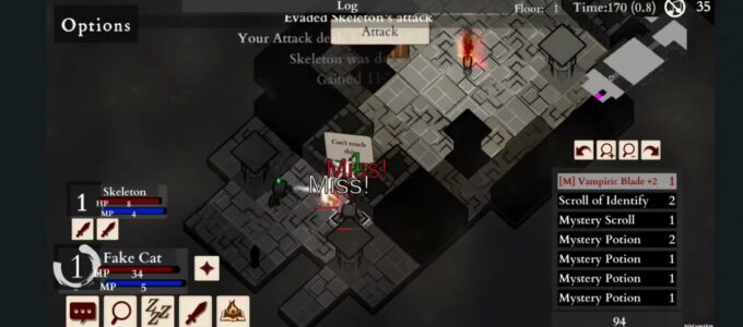 Nová roguelike hra s kočičím hrdinou - Megacatrogue