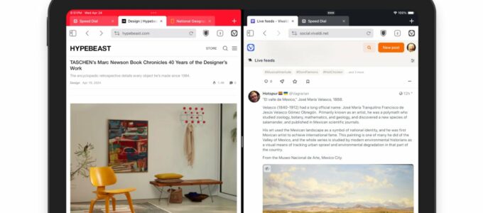 Vivaldi přináší podporu pro více oken na iPadu a vylepšuje tmavý režim