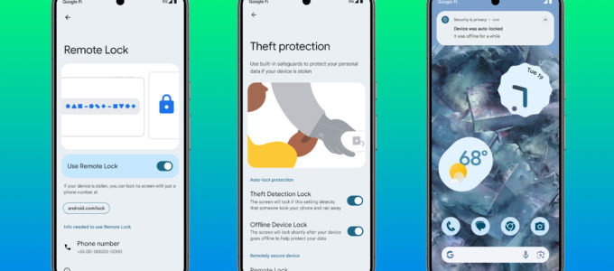 Android přidává 3 nové bezpečnostní funkce proti krádeži