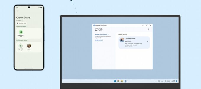 Google chystá Quick Share pro Windows na ARM počítačích