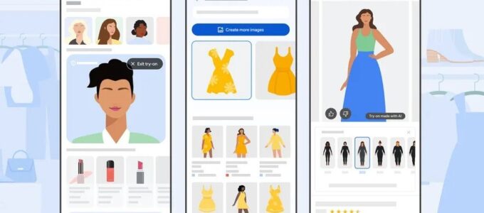Google vylepšuje nakupování s AI a AR pro oblečení a líčení